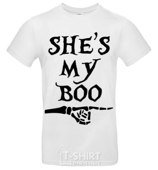 Мужская футболка shes my boo Белый фото