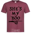 Men's T-Shirt shes my boo burgundy фото