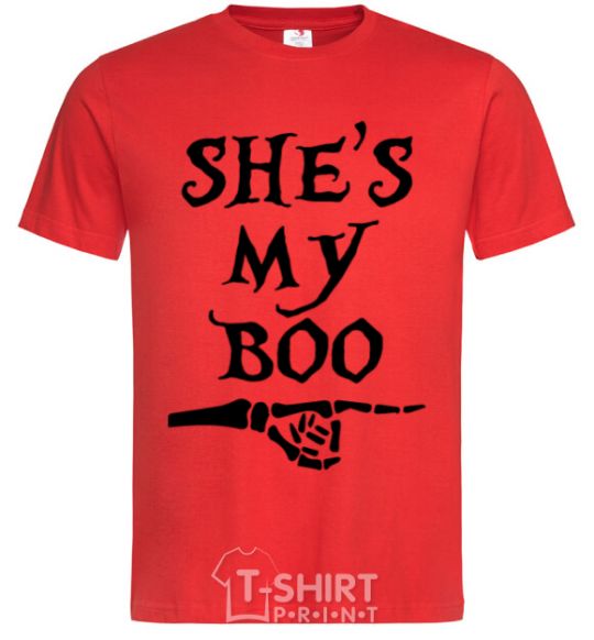 Men's T-Shirt shes my boo red фото