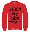 Sweatshirt shes my boo yellow фото