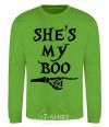 Sweatshirt shes my boo orchid-green фото