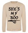 Sweatshirt shes my boo sand фото