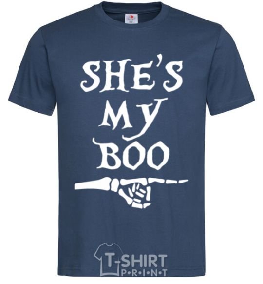 Men's T-Shirt shes my boo navy-blue фото