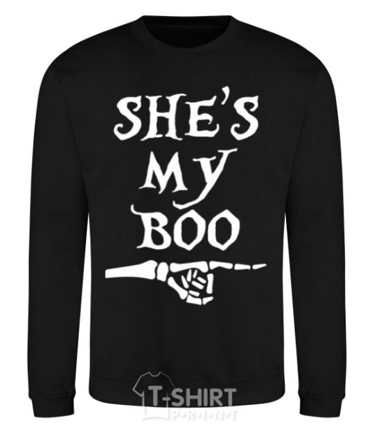 Sweatshirt shes my boo black фото