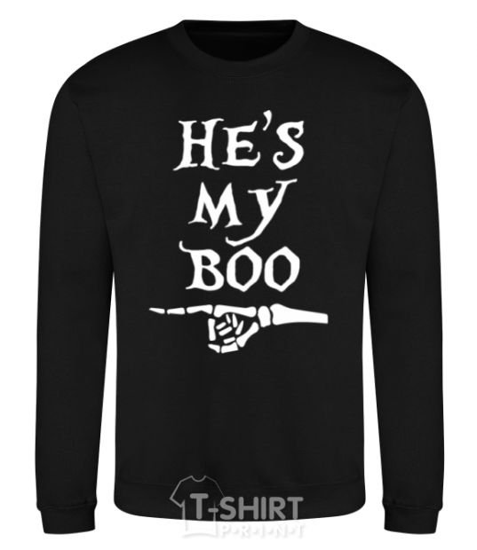 Sweatshirt he's my boo black фото