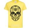 Детская футболка mexican skull Лимонный фото