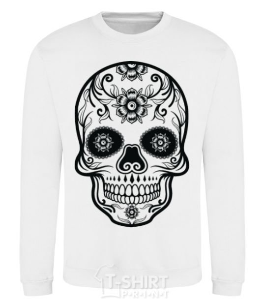 Sweatshirt mexican skull White фото
