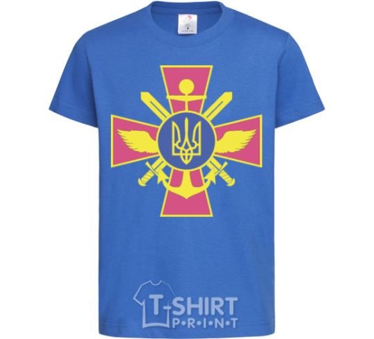 Kids T-shirt The Armed Forces of Ukraine royal-blue фото