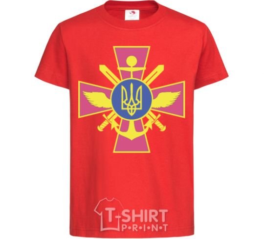 Kids T-shirt The Armed Forces of Ukraine red фото