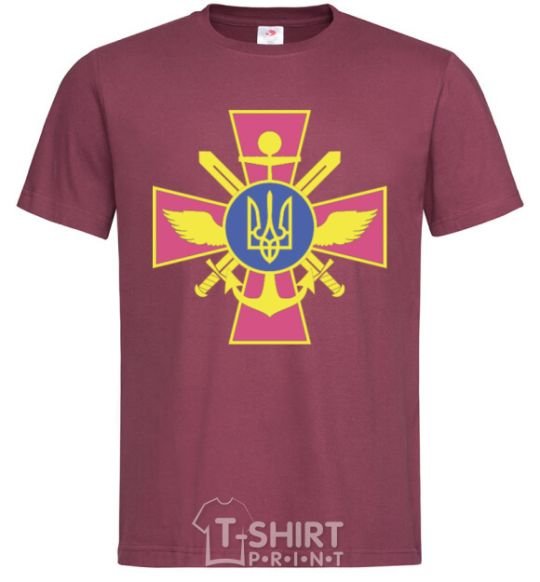 Men's T-Shirt The Armed Forces of Ukraine burgundy фото
