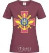 Women's T-shirt The Armed Forces of Ukraine burgundy фото