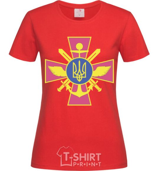 Women's T-shirt The Armed Forces of Ukraine red фото