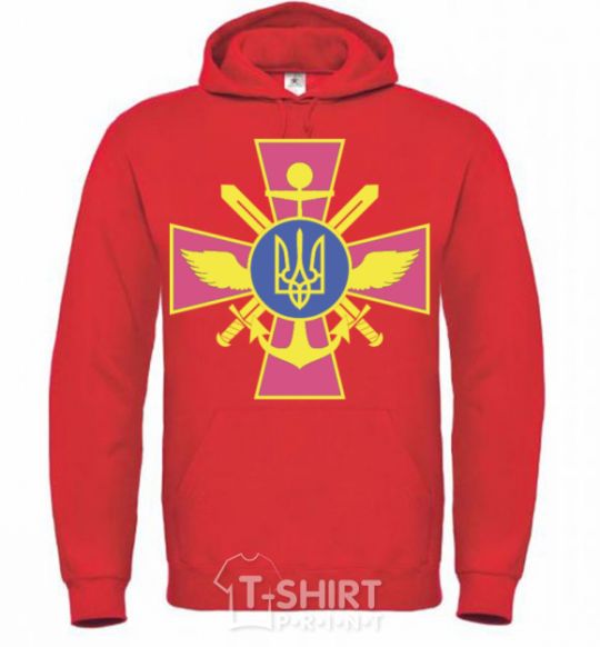 Men`s hoodie The Armed Forces of Ukraine bright-red фото
