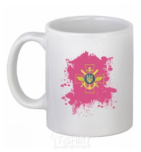 Ceramic mug The Armed Forces of Ukraine PINK White фото