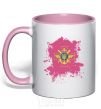 Mug with a colored handle The Armed Forces of Ukraine PINK light-pink фото