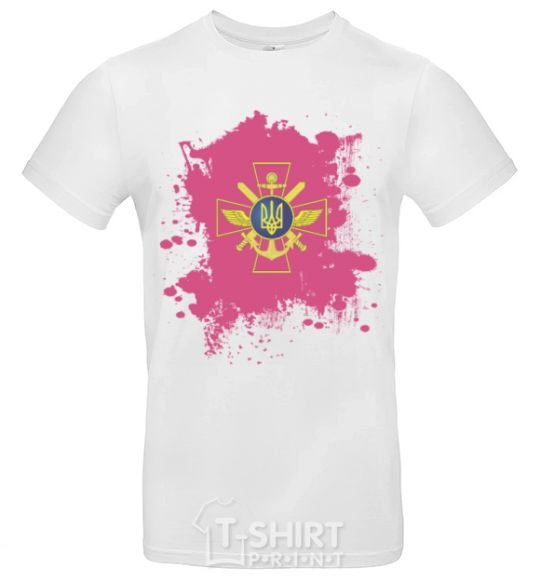 Men's T-Shirt The Armed Forces of Ukraine PINK White фото