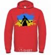 Men`s hoodie Kozak bright-red фото