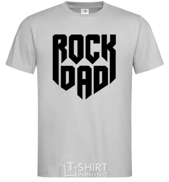 Men's T-Shirt Rock dad grey фото