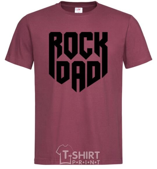 Men's T-Shirt Rock dad burgundy фото