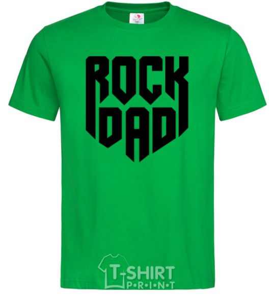 Мужская футболка Rock dad Зеленый фото