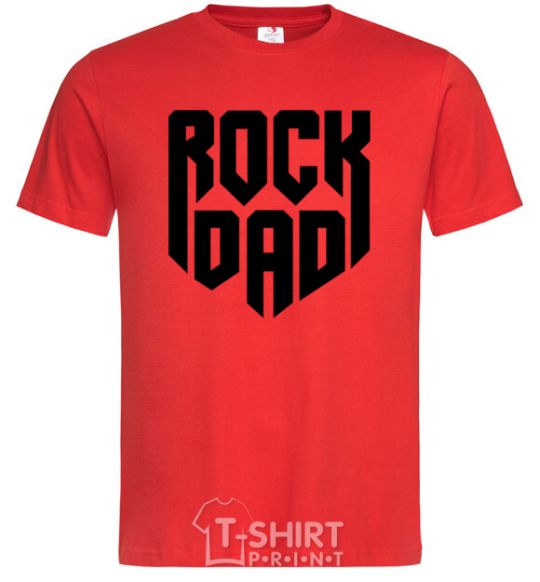 Мужская футболка Rock dad Красный фото