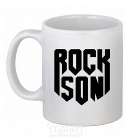 Ceramic mug Rock son White фото