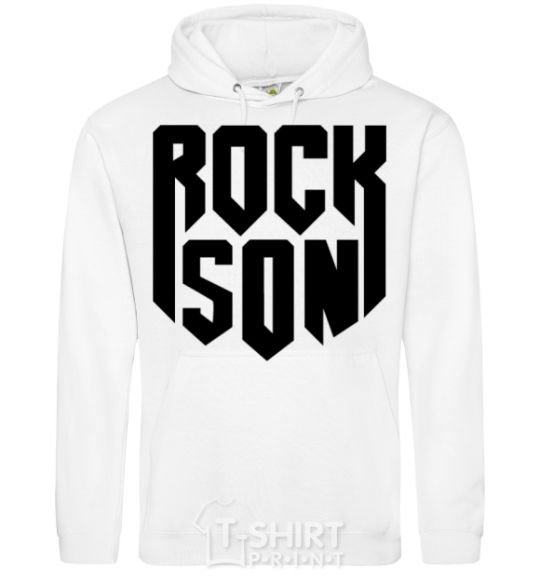 Мужская толстовка (худи) Rock son Белый фото