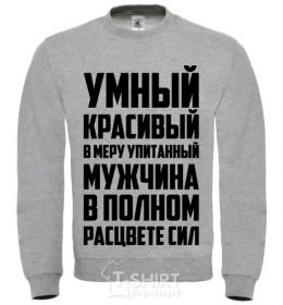 Sweatshirt Smart, handsome, moderately well-fed sport-grey фото