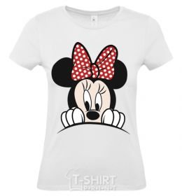 Women's T-shirt BOW MINNIE White фото