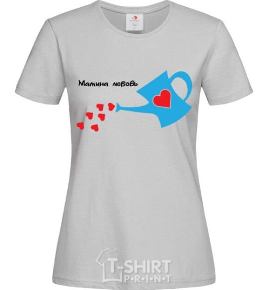 Women's T-shirt A mother's love grey фото