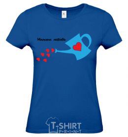 Women's T-shirt A mother's love royal-blue фото