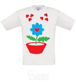 Kids T-shirt Love White фото
