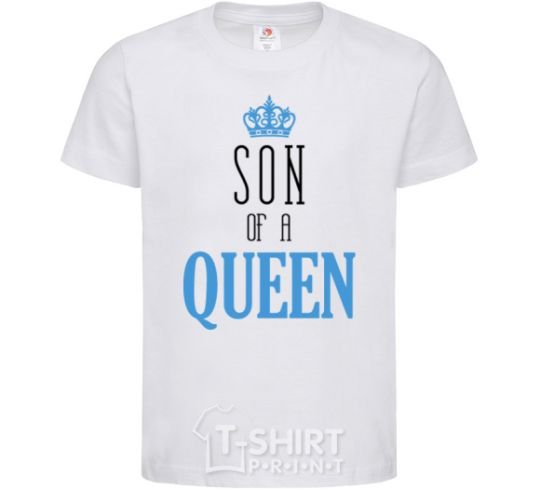 Детская футболка Son of a queen Белый фото