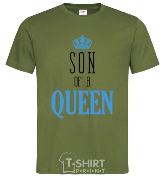 Men's T-Shirt Son of a queen millennial-khaki фото