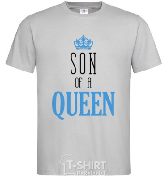 Men's T-Shirt Son of a queen grey фото