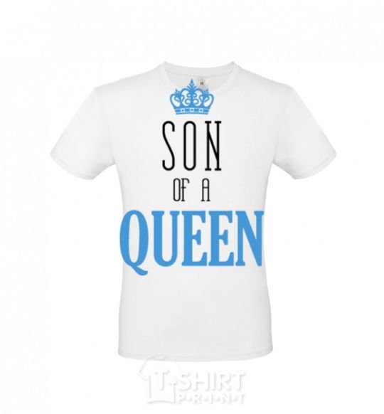 Men's T-Shirt Son of a queen White фото