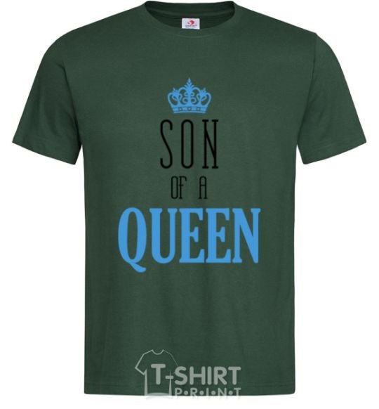 Men's T-Shirt Son of a queen bottle-green фото