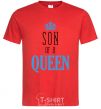 Мужская футболка Son of a queen Красный фото