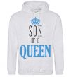 Men`s hoodie Son of a queen sport-grey фото