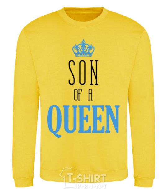 Sweatshirt Son of a queen yellow фото