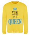 Sweatshirt Son of a queen yellow фото