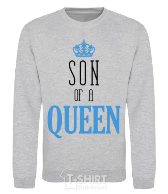 Sweatshirt Son of a queen sport-grey фото