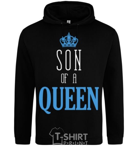 Men`s hoodie Son of a queen black фото