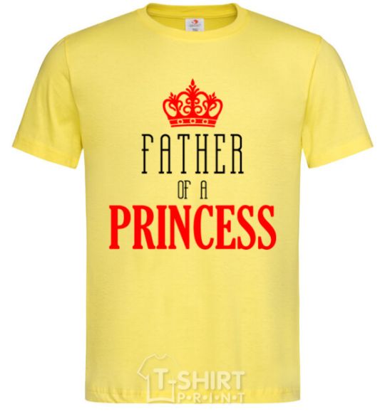 Мужская футболка Father of a princess Лимонный фото