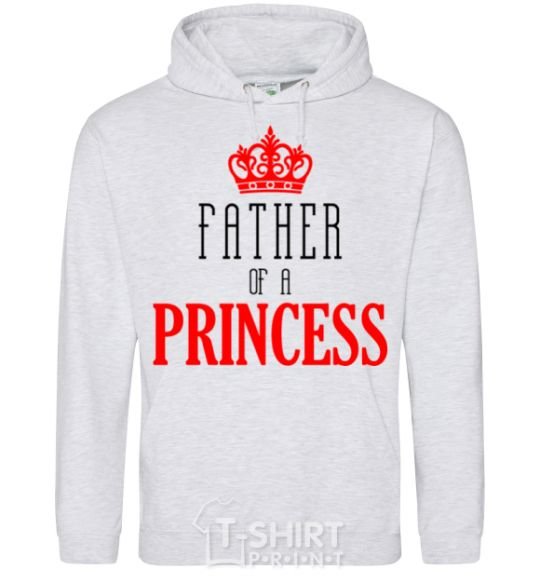 Men`s hoodie Father of a princess sport-grey фото