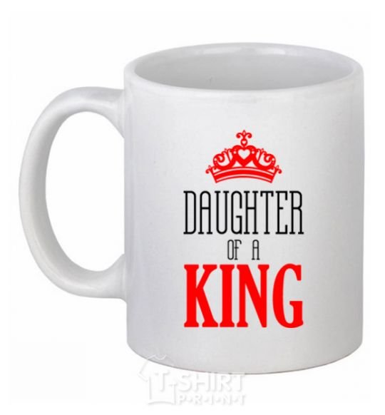 Чашка керамическая Daughter of a king Белый фото