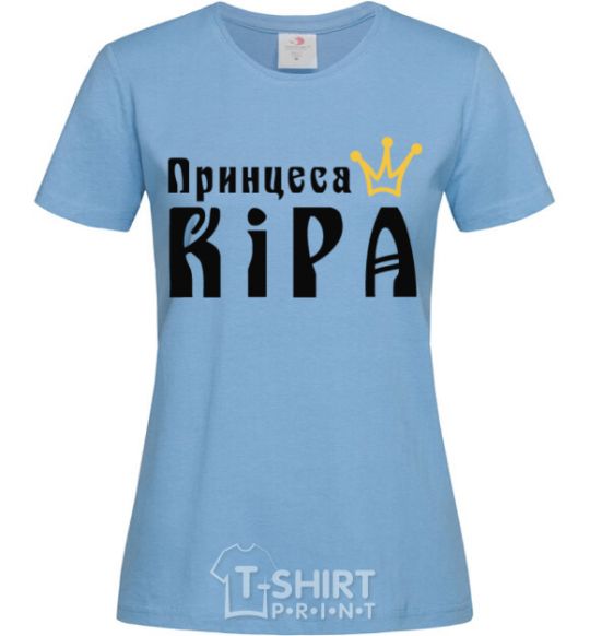 Women's T-shirt Princess sky-blue фото