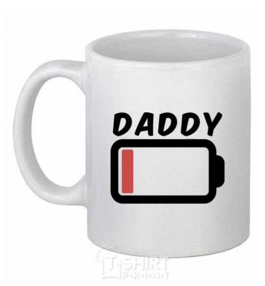 Ceramic mug Daddy V.1 White фото