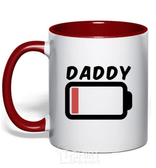 Чашка с цветной ручкой Daddy V.1 Красный фото
