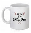 Ceramic mug Mom of the wild one White фото